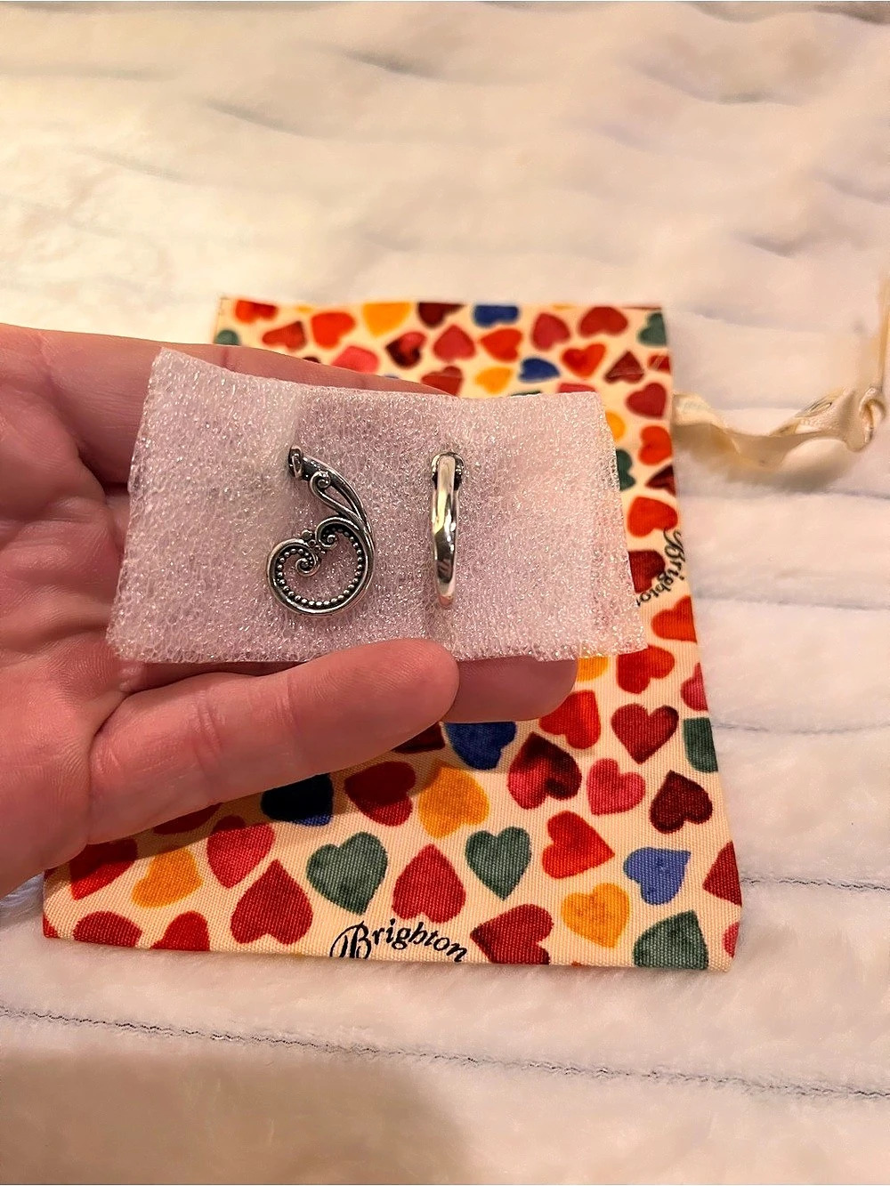 Brighton Silver Scrollwork Earrings